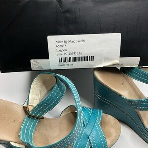 Marc by Marc Jacobs Women's Blue Wedge Sandals